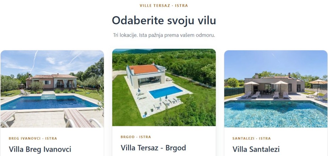 Ville Tersaz — Pregled vila